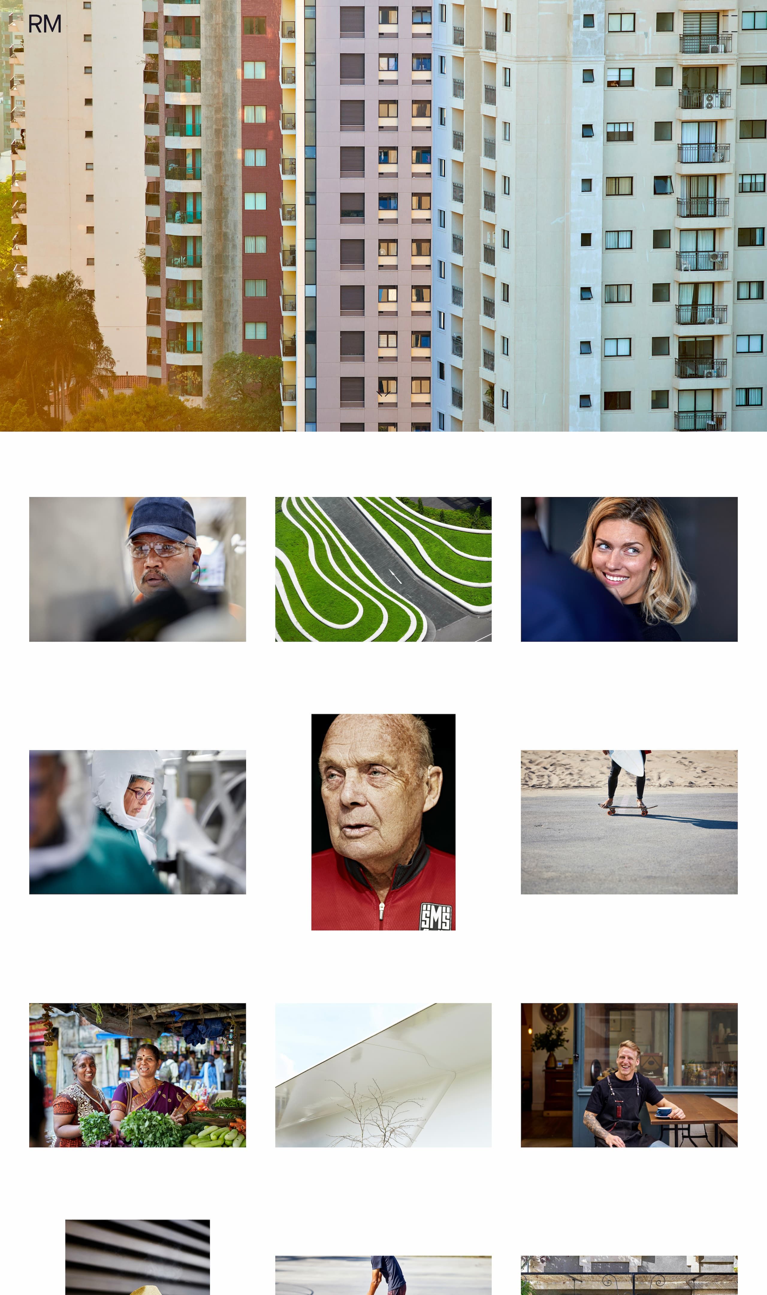 The homepage from Richard Moran's website.