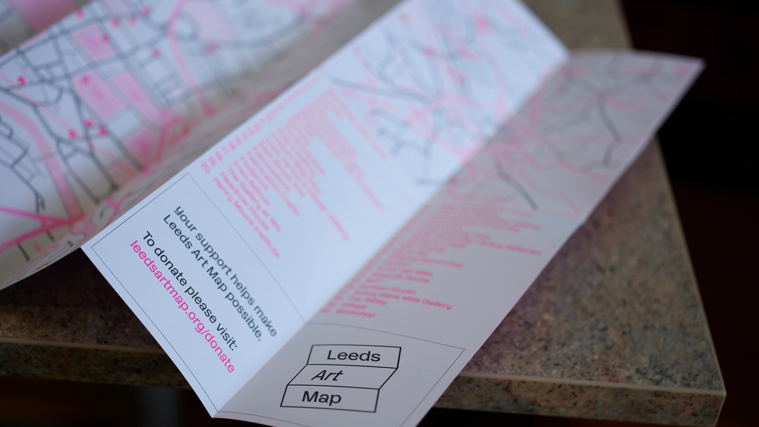 Donation information from within Leeds Art Map.