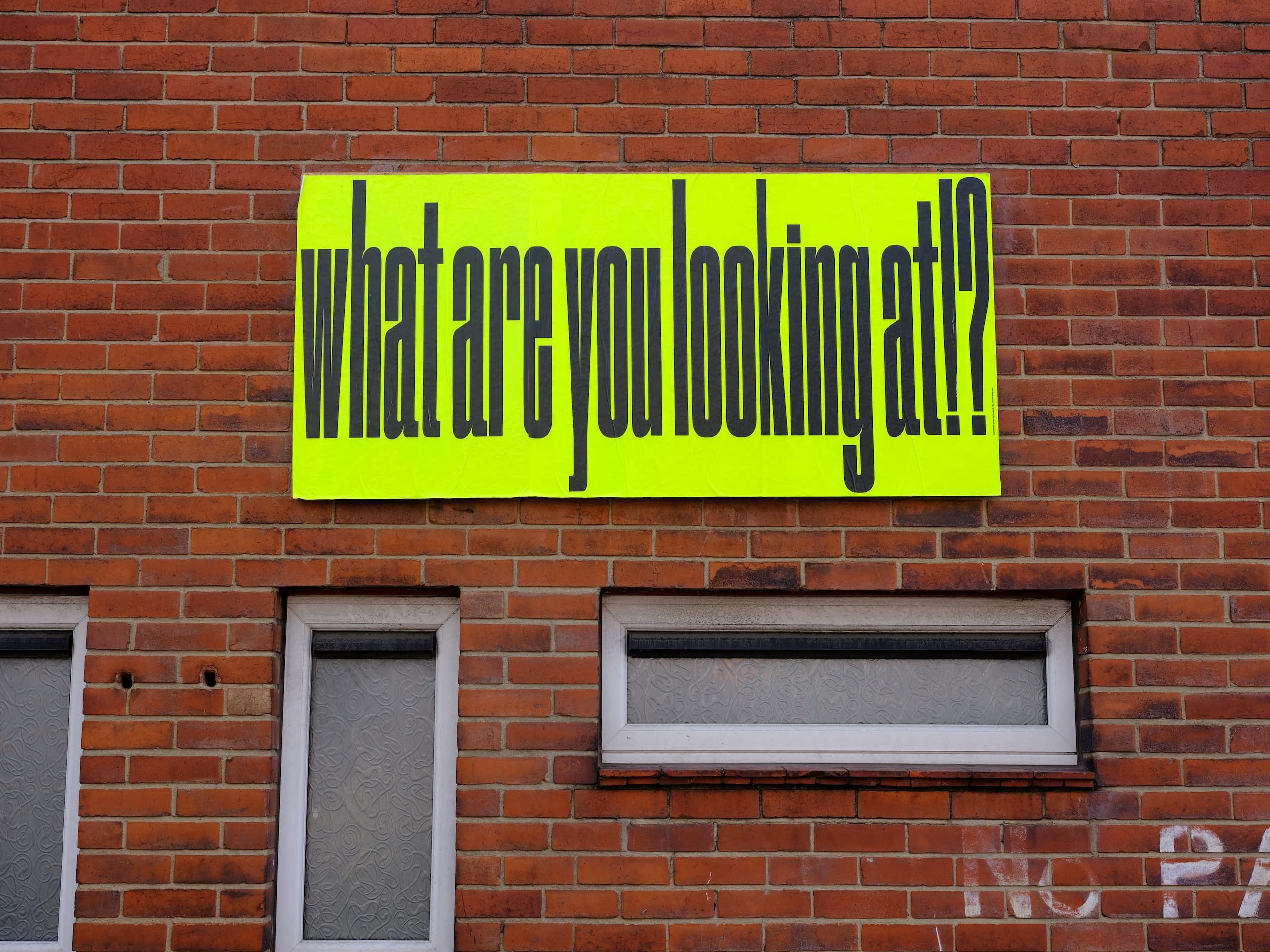 A close up view of the NoPARKING poster submission.