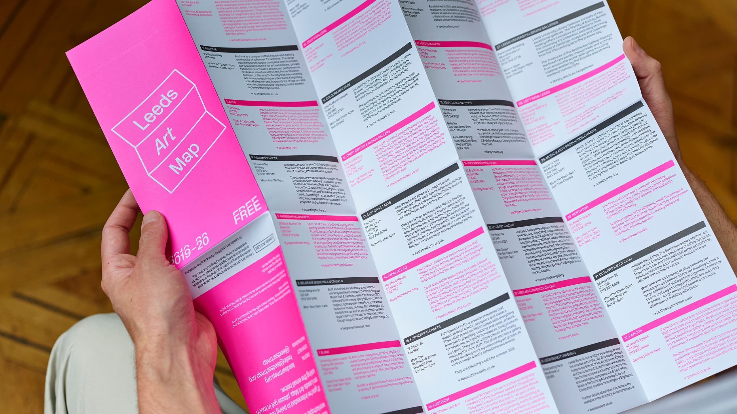 Details of all venues featured within Leeds Art Map.