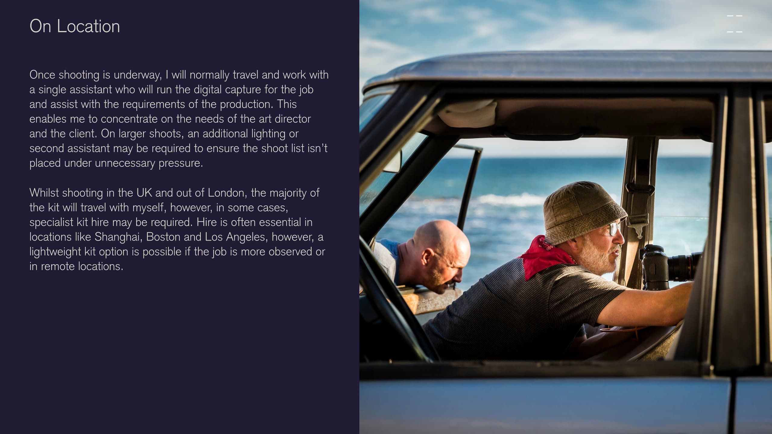 The Working Together page from Richard Moran's website.