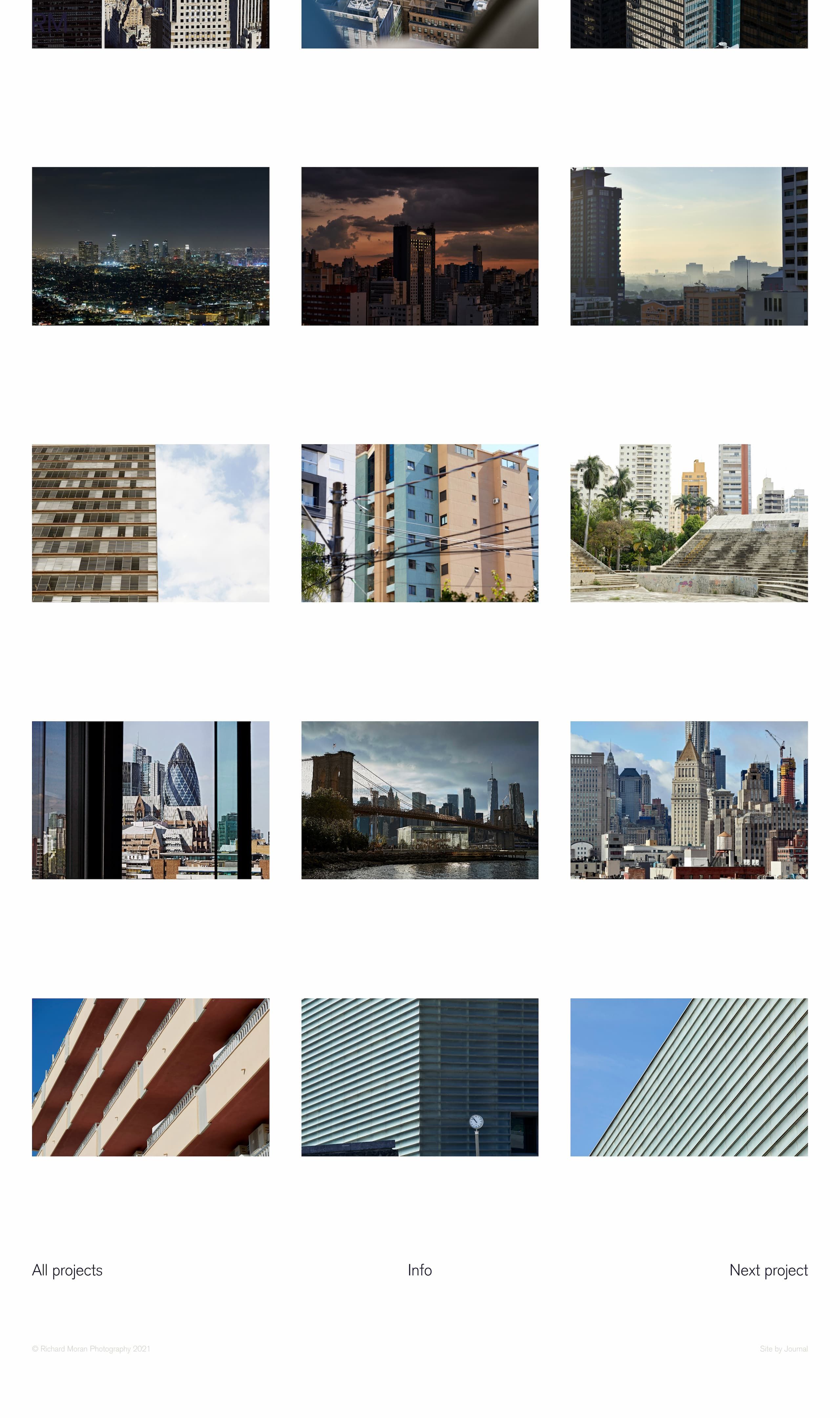 A single project page from Richard Moran's website.