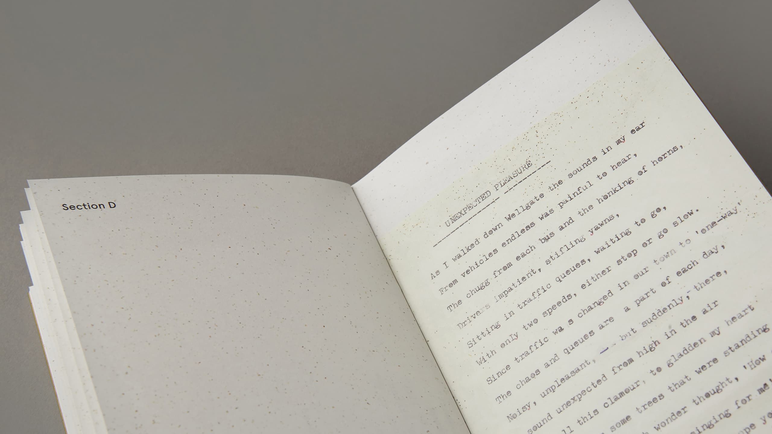 Another one of the tipped-in pages inside Unexpected Pleasure.