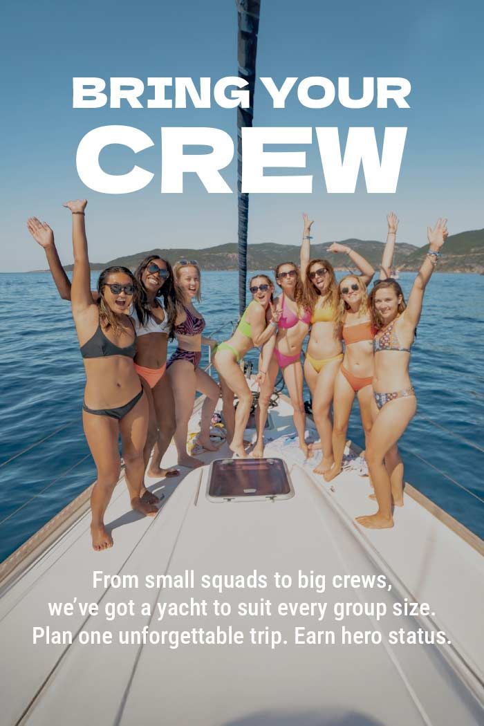 Group of women on a yacht