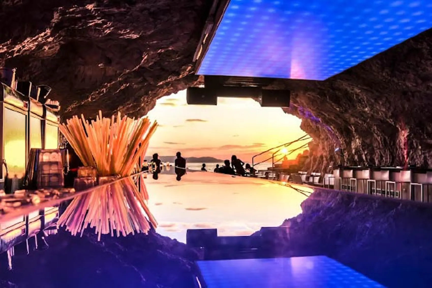 Club Deep, a cave bar in Makarska Croatia.