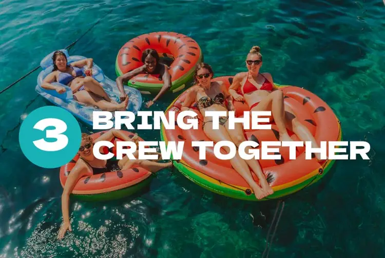 Group of women on floaties