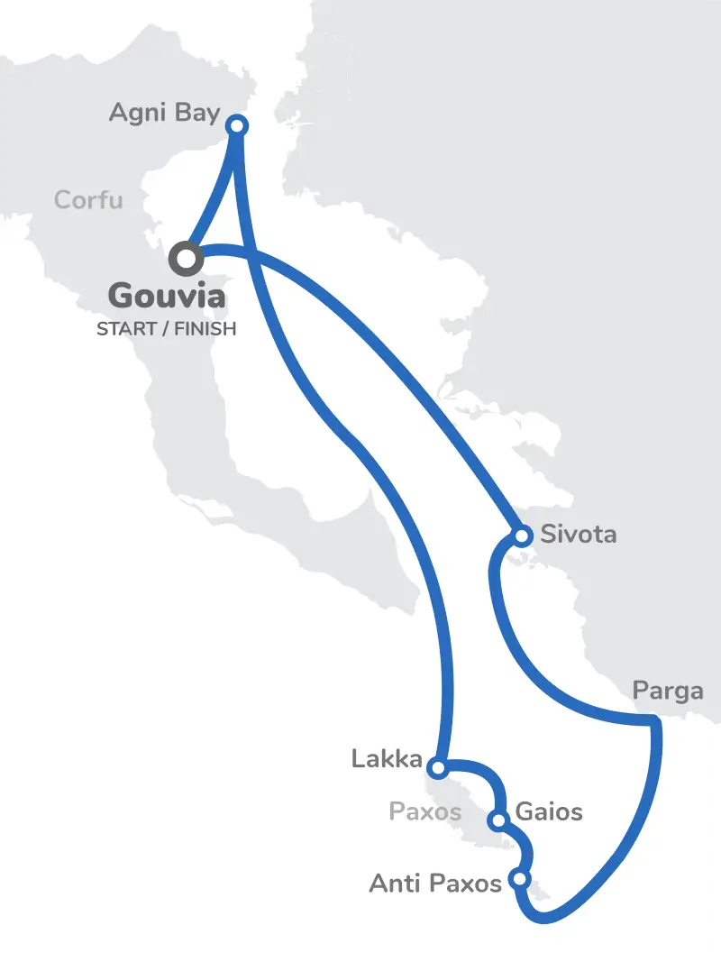 Greece Corfu Explorer Route Map