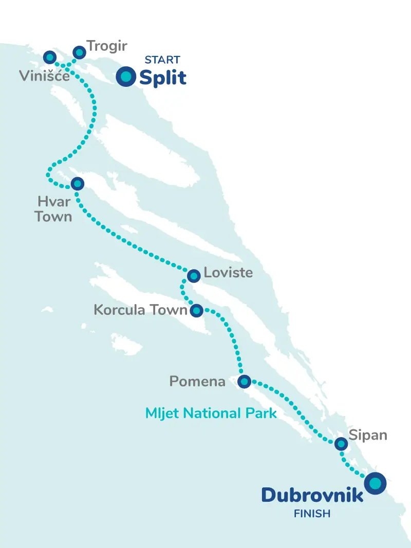 Croatia Split Voyager Route Map