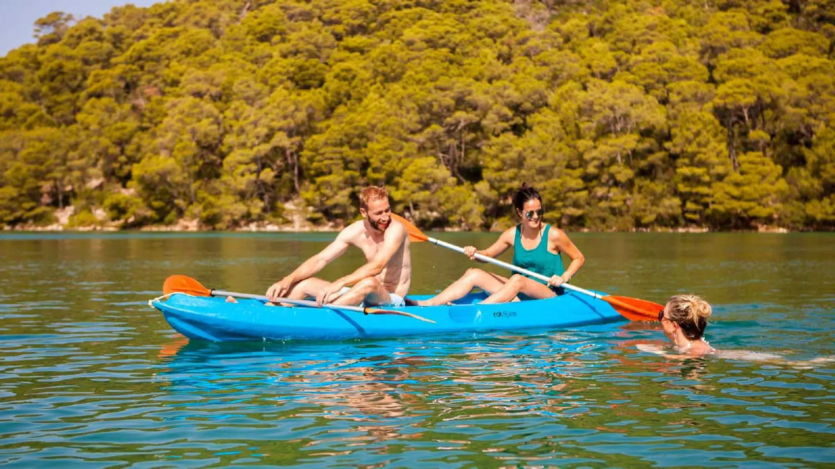 Kayakers in Mljet National Park