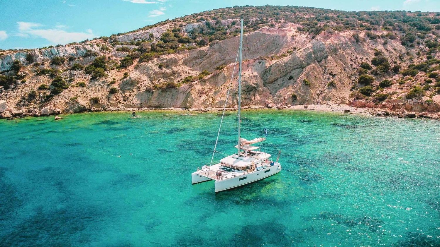 Yacht anchored in Croatia