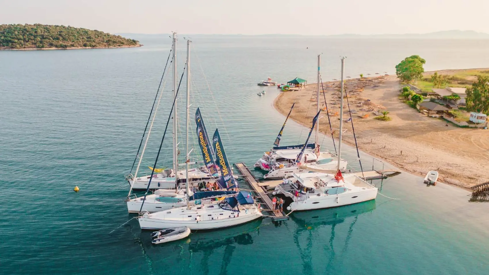 MedSailors yachts anchored at Iggy Beach