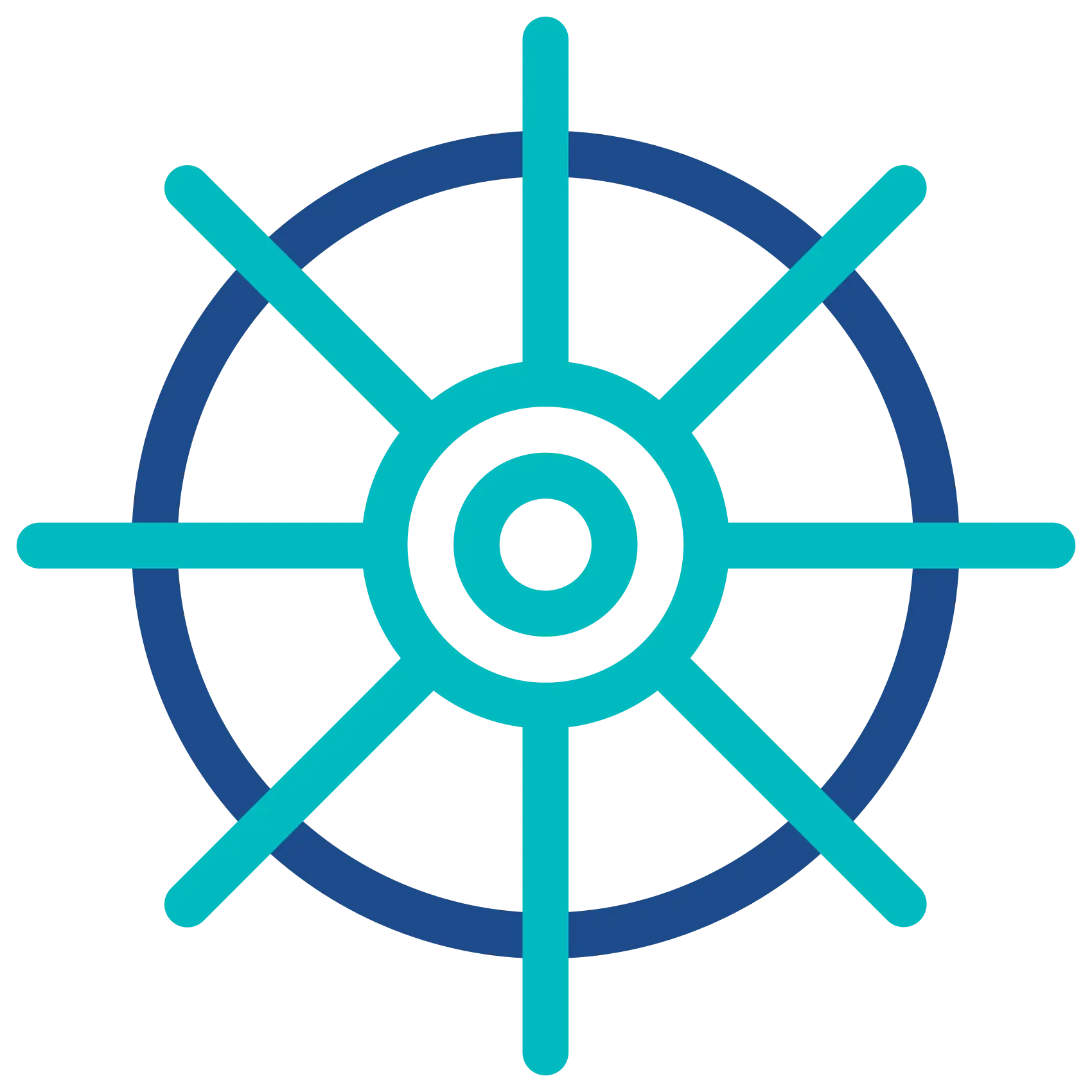 Yacht steering wheel icon