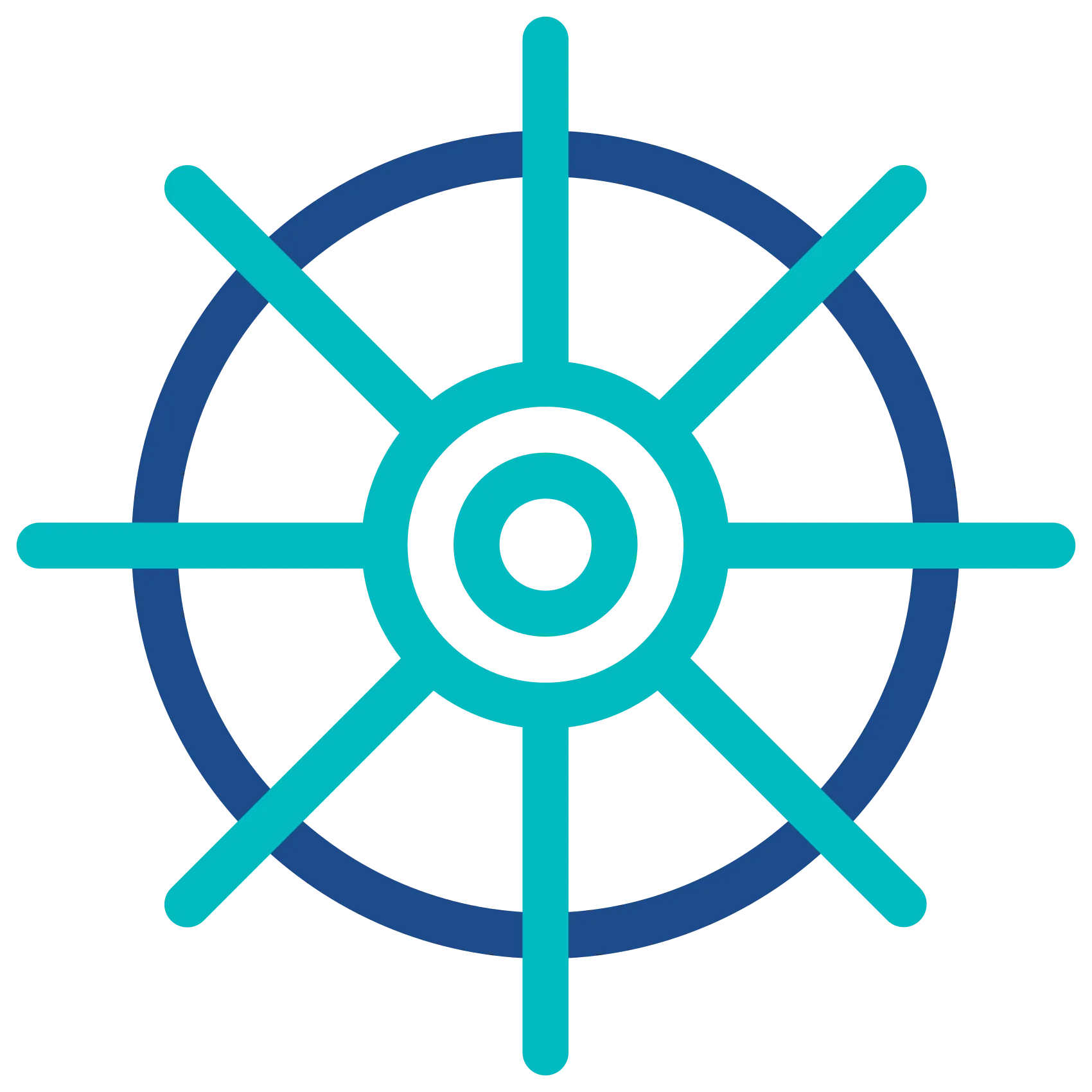 Yacht steering wheel icon