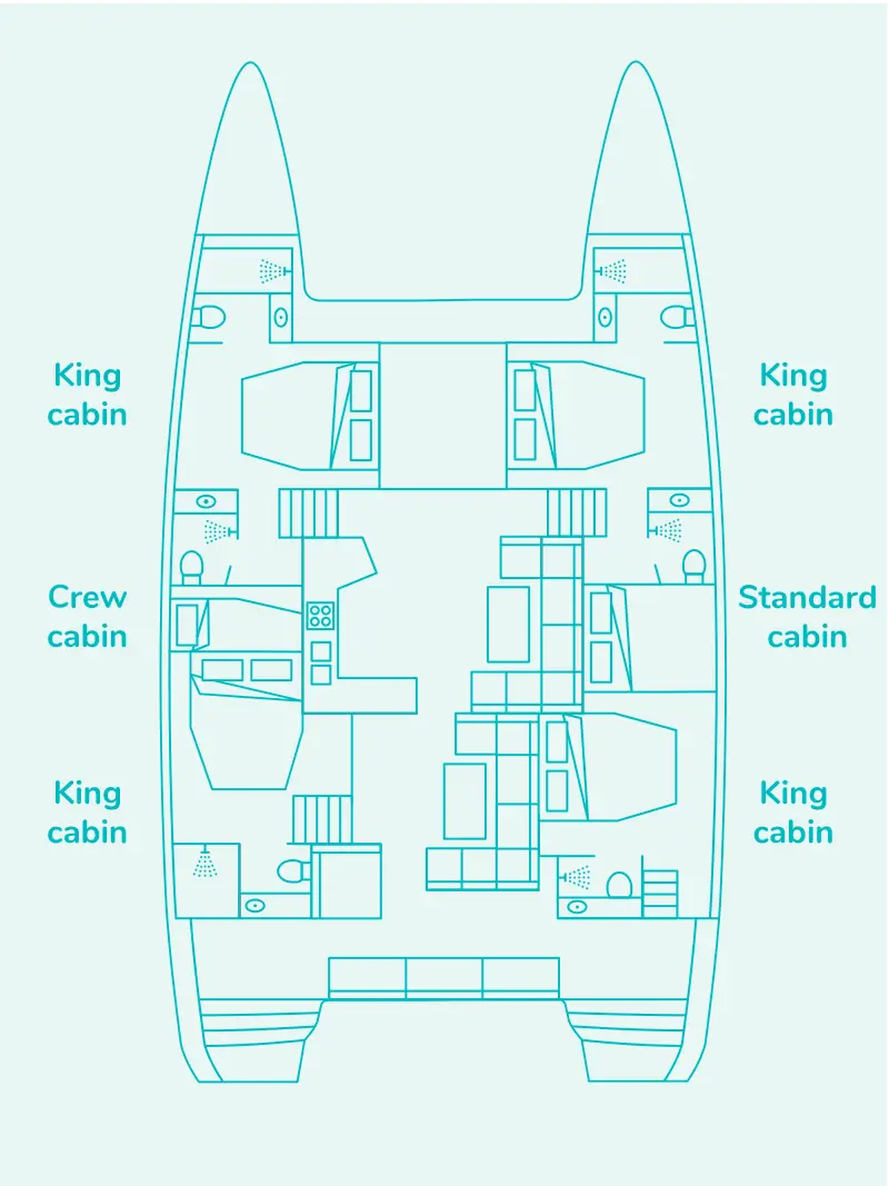 Superior Catamaran Cabin Layout