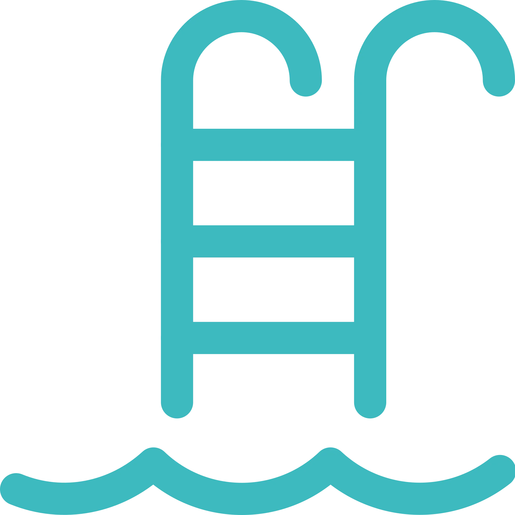 Swimming stairs icon