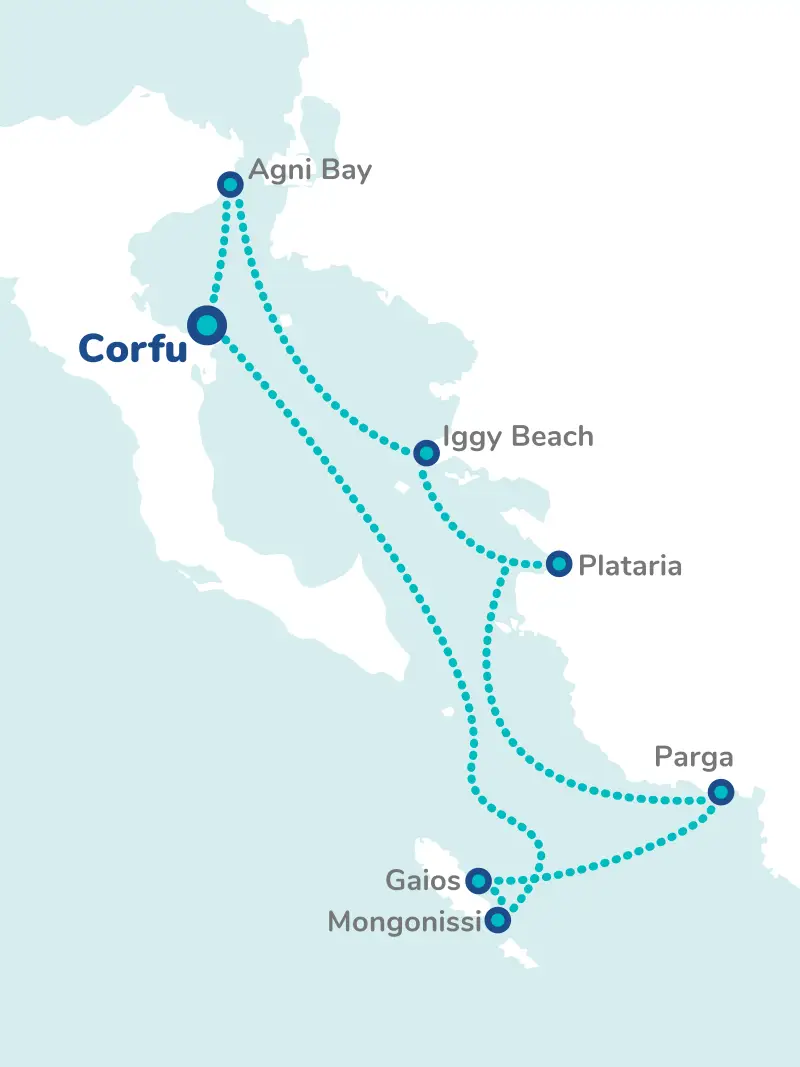 Greece Ionian Discovery Route Map