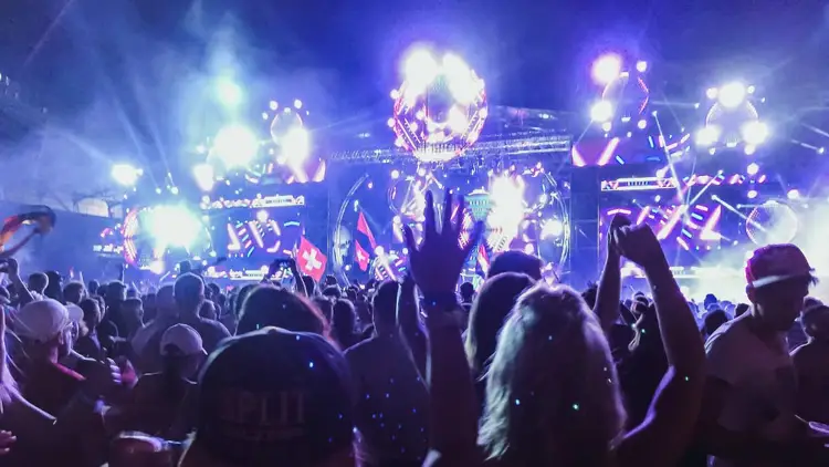 People with their hands up at Ultra Music Festival