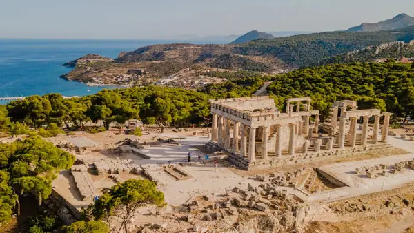 Ancient Greek ruins in Aegina