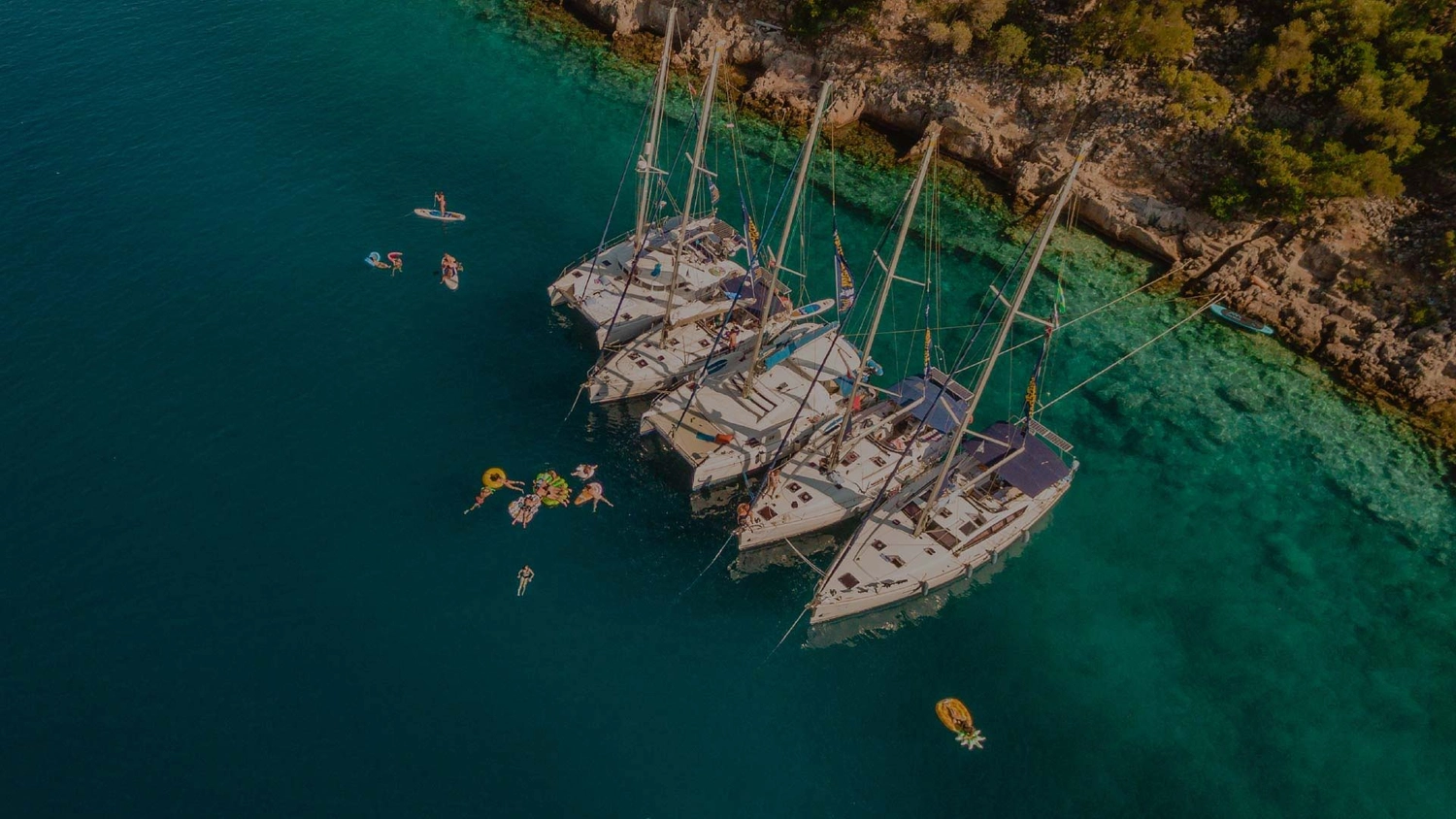 MedSailors yachts anchored in a beautiful bay