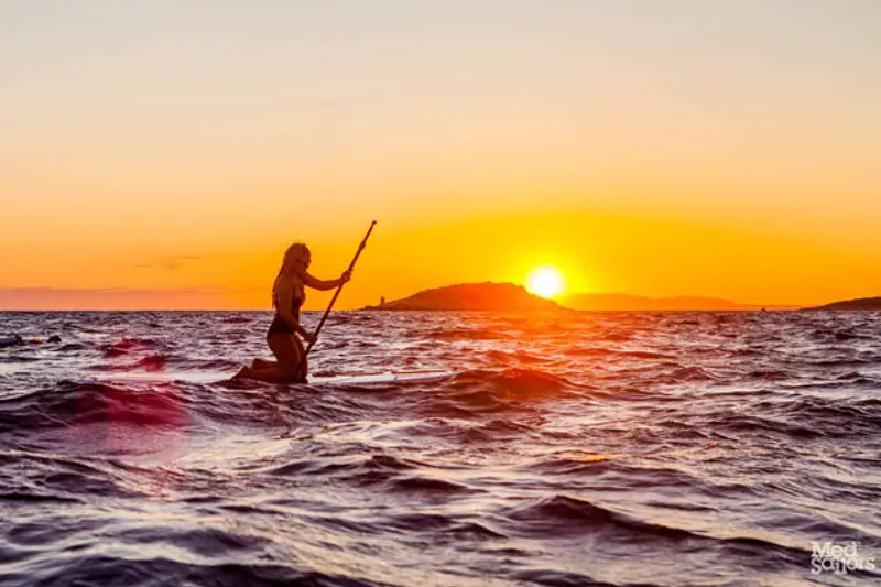 Greek sailing at sunset - Beautiful views