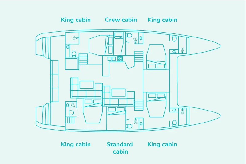 Superior Catamaran Cabin Layout
