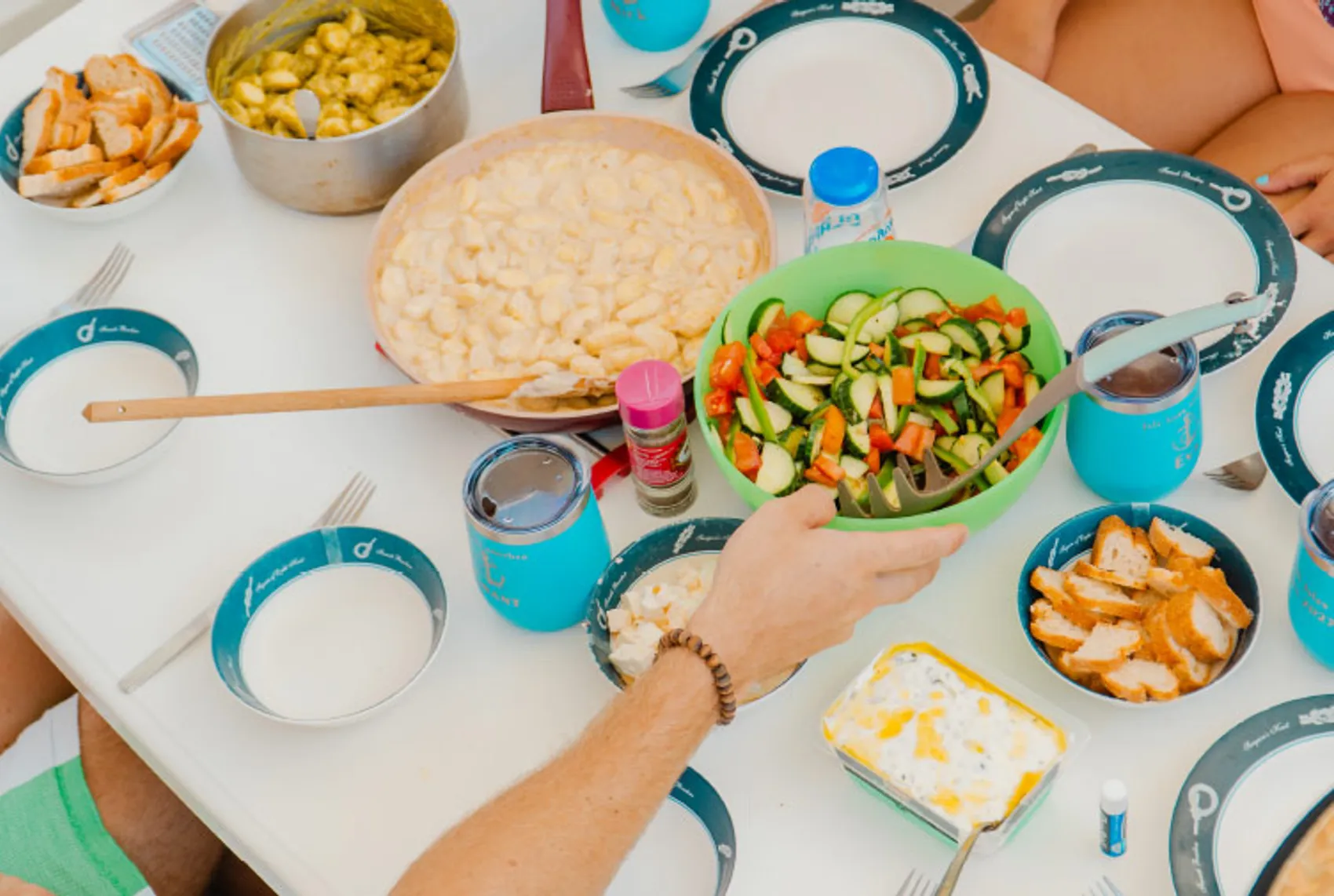 Lunch onboard a MedSailors yacht