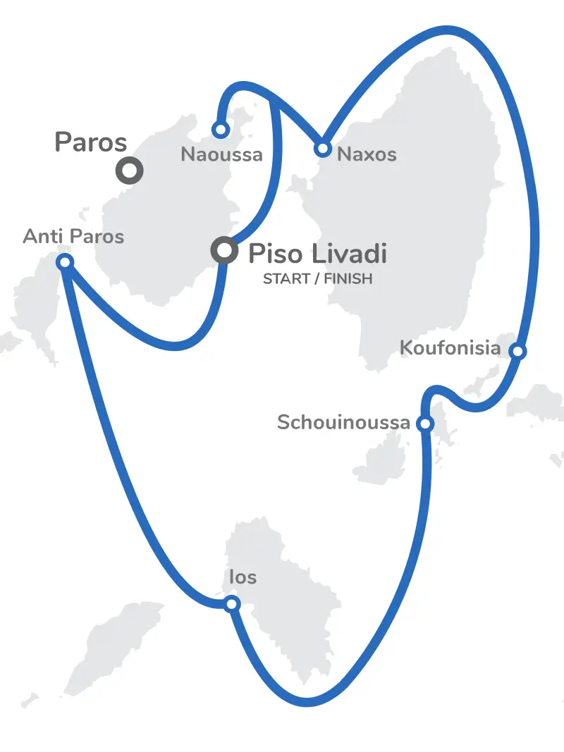 Greece Paros Explorer Route Map