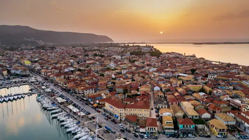 Lefkas town and marina