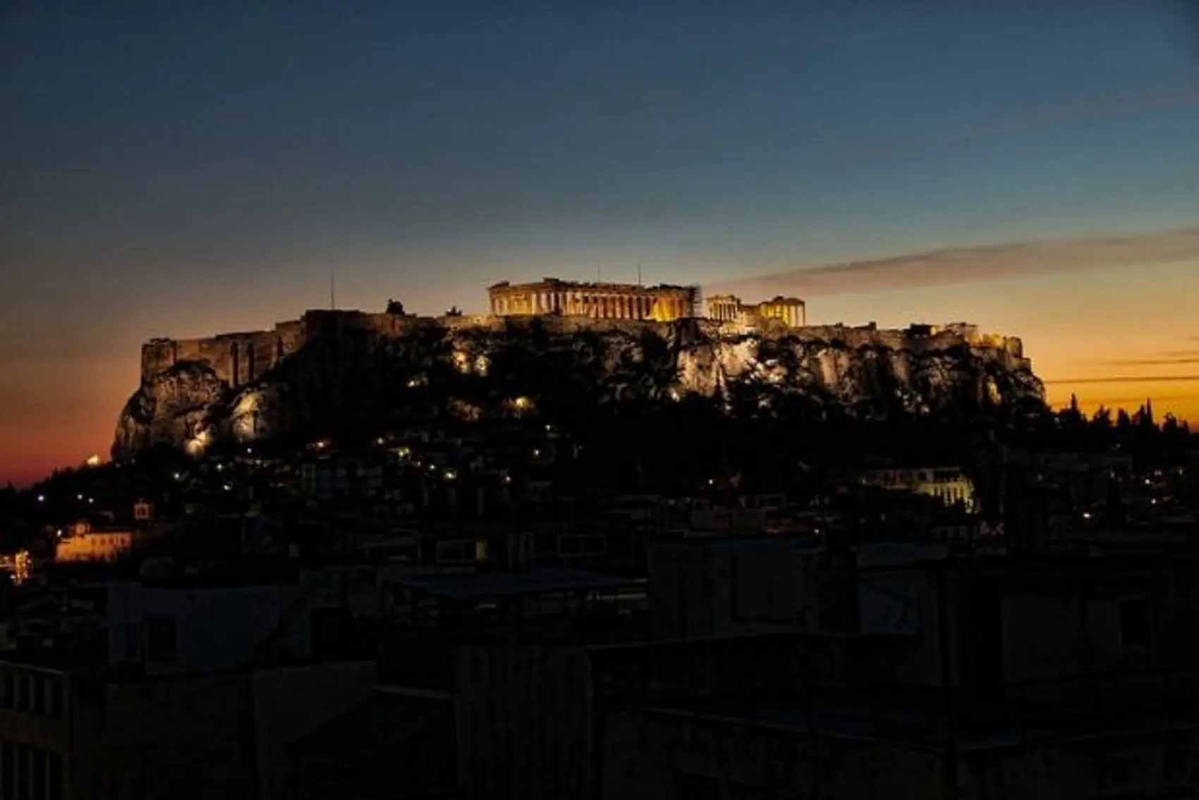 The Acropolis at night