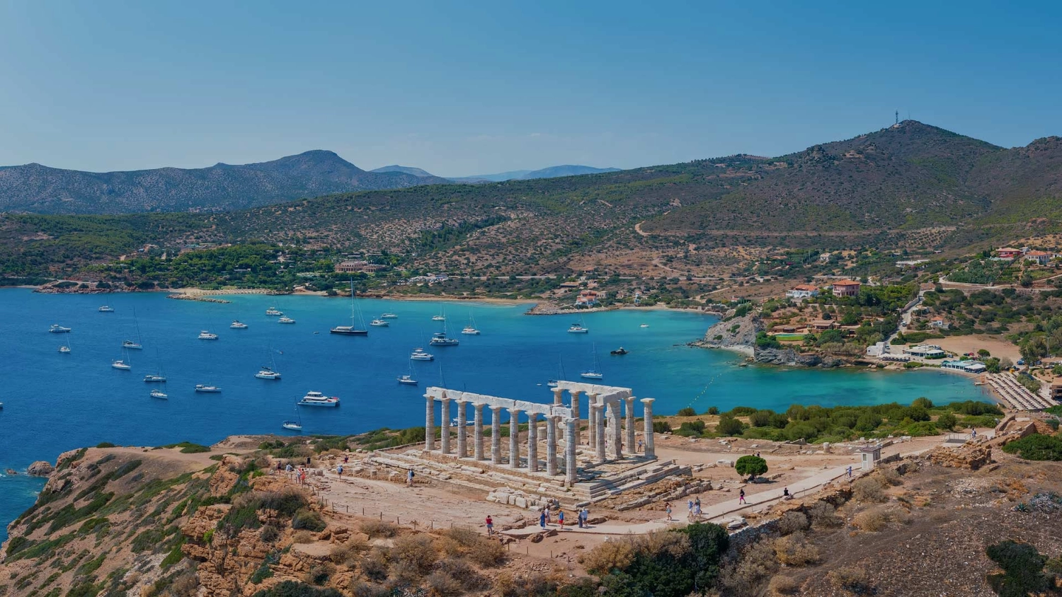 View of the temple of Poseidon in Greece