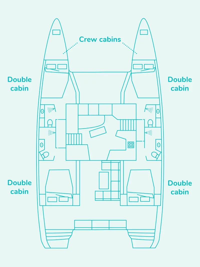 Superior Catamaran Cabin Layout