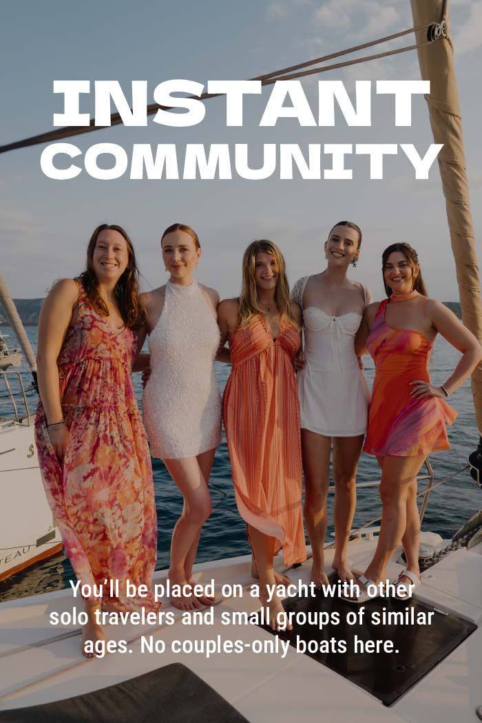 Group of women on a yacht