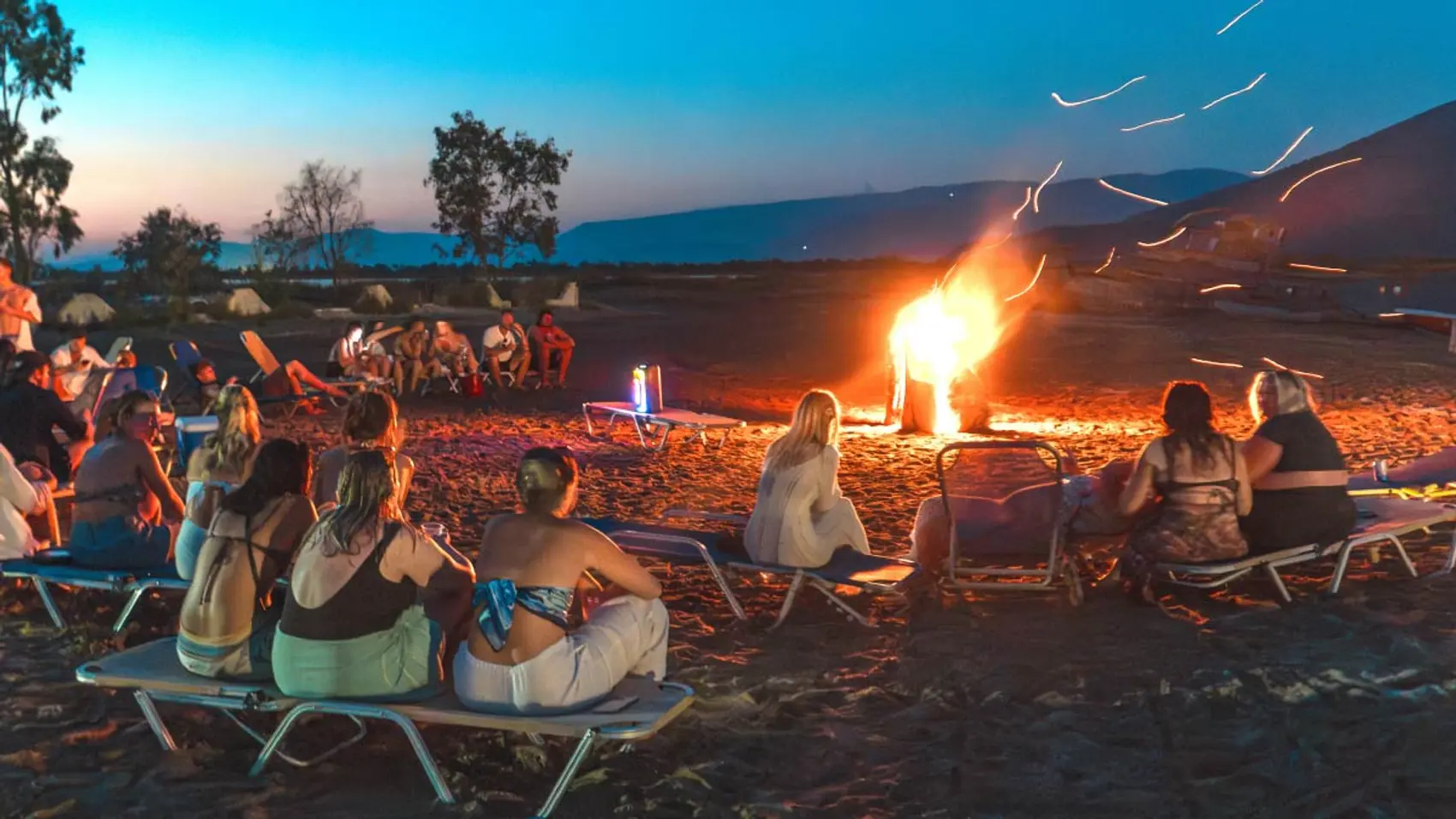 Bonfire on the beach at Iggy Beach