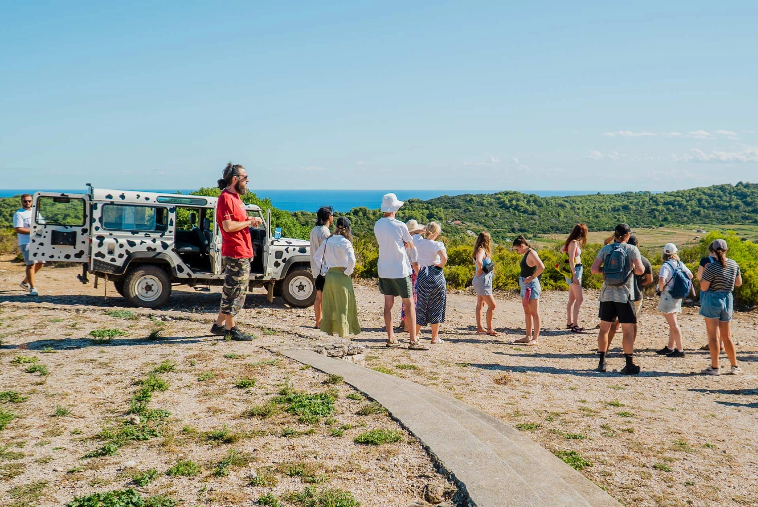 Off-road vehicle on tour with guests in Croatia