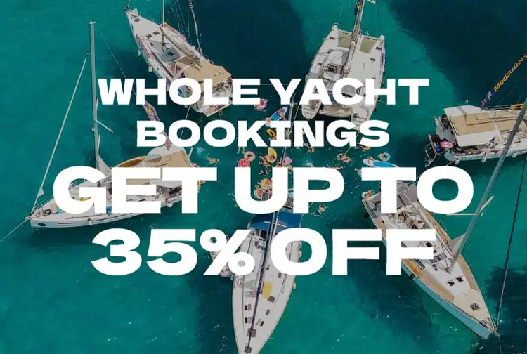 Whole yacht bookings discount image