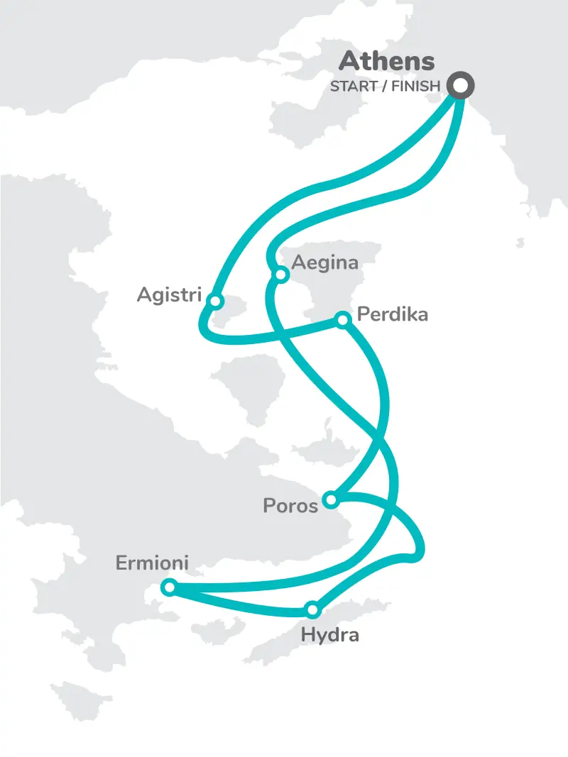 Greece Athens Voyager Route Map