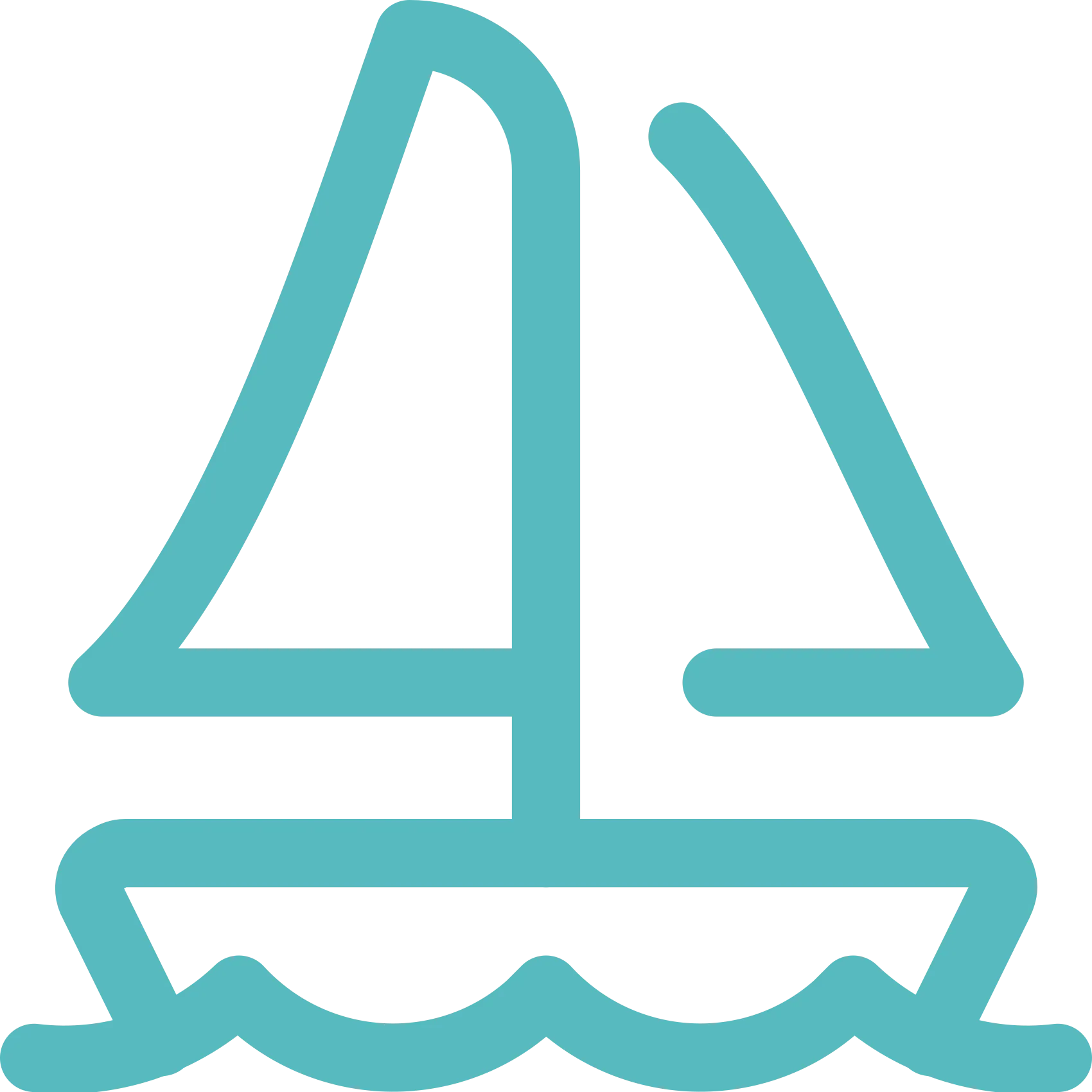 Sailing boat icon