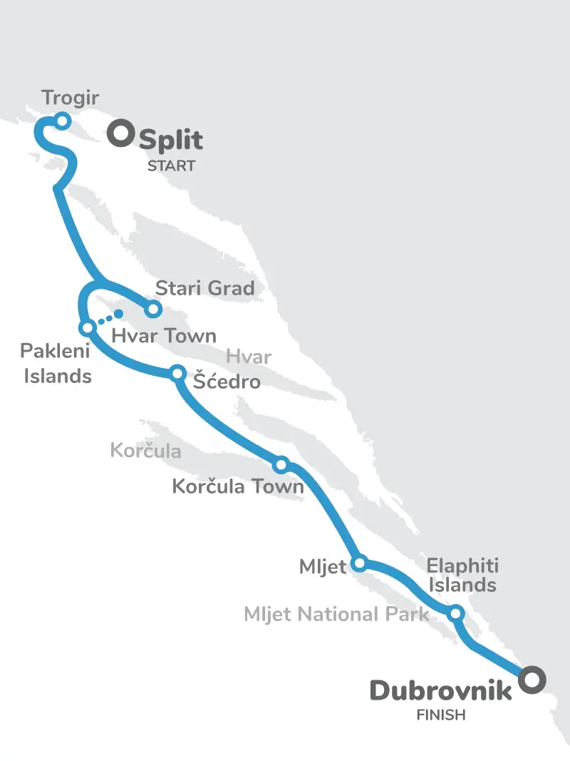 Croatia Split Explorer Route Map