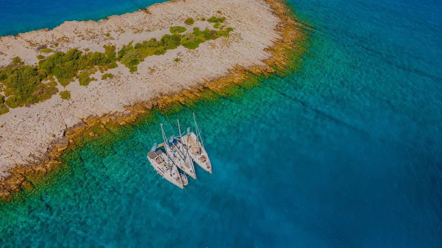MedSailors yachts rafted together in Croatia