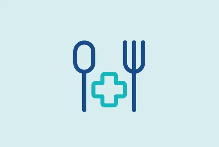 Knife and fork and cross icon