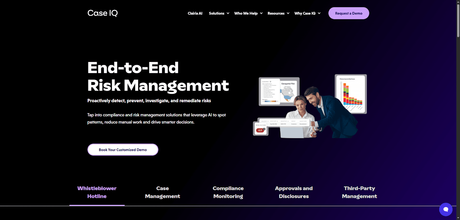 Case IQ offers digital insurance solutions for risk management and compliance.