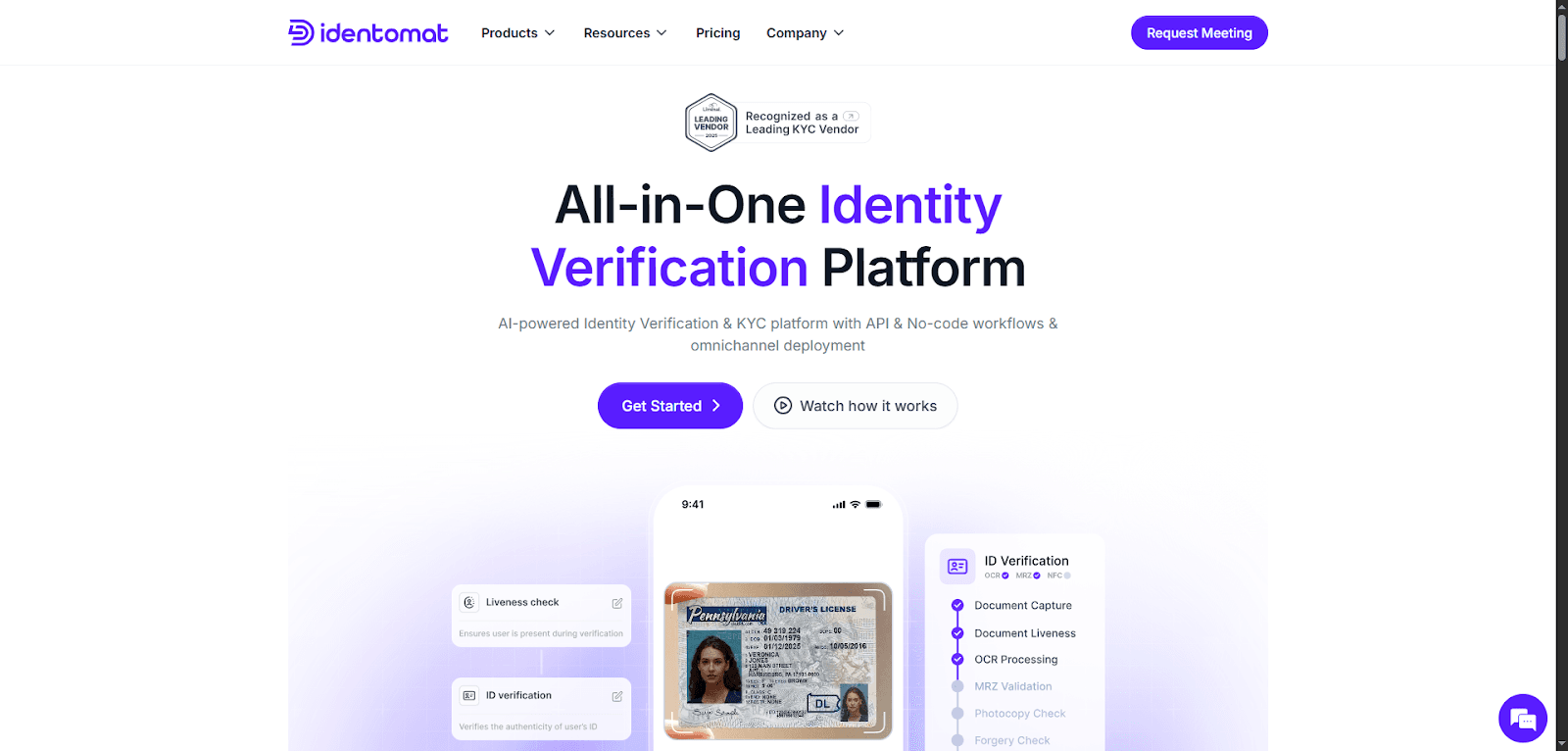 All-in-one identity verification platform with innovative insurance distribution software features.