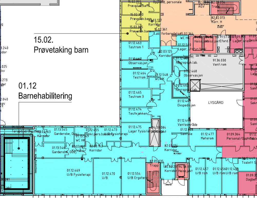 Areal for barnerehabilitering Ahus