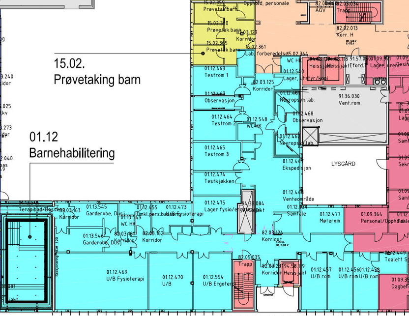 Areal for barnerehabilitering Ahus