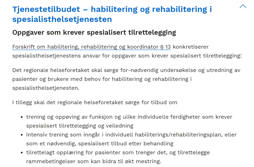 Nasjonal veileder Rehabilitering, habilitering, individuell plan og koordinator