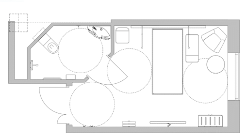 Eksempel på sengerom Nye Aker.