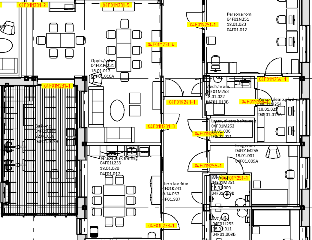 Treningskjøkkenet inne i sengepost PHV i nærheten av sengerom og dagligstue