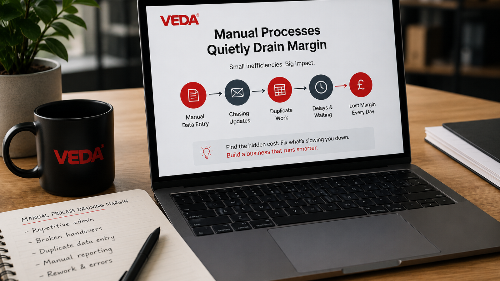 Small manual tasks and admin quietly accumulating into a drain on business margin
