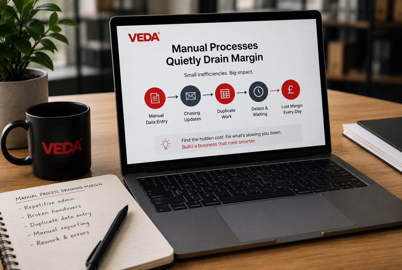 Small manual tasks and admin quietly accumulating into a drain on business margin