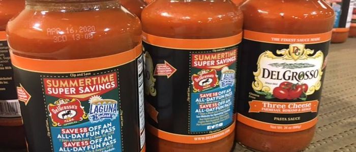 Jars of DelGrosso Pasta Sauce with Summer Savings Coupon